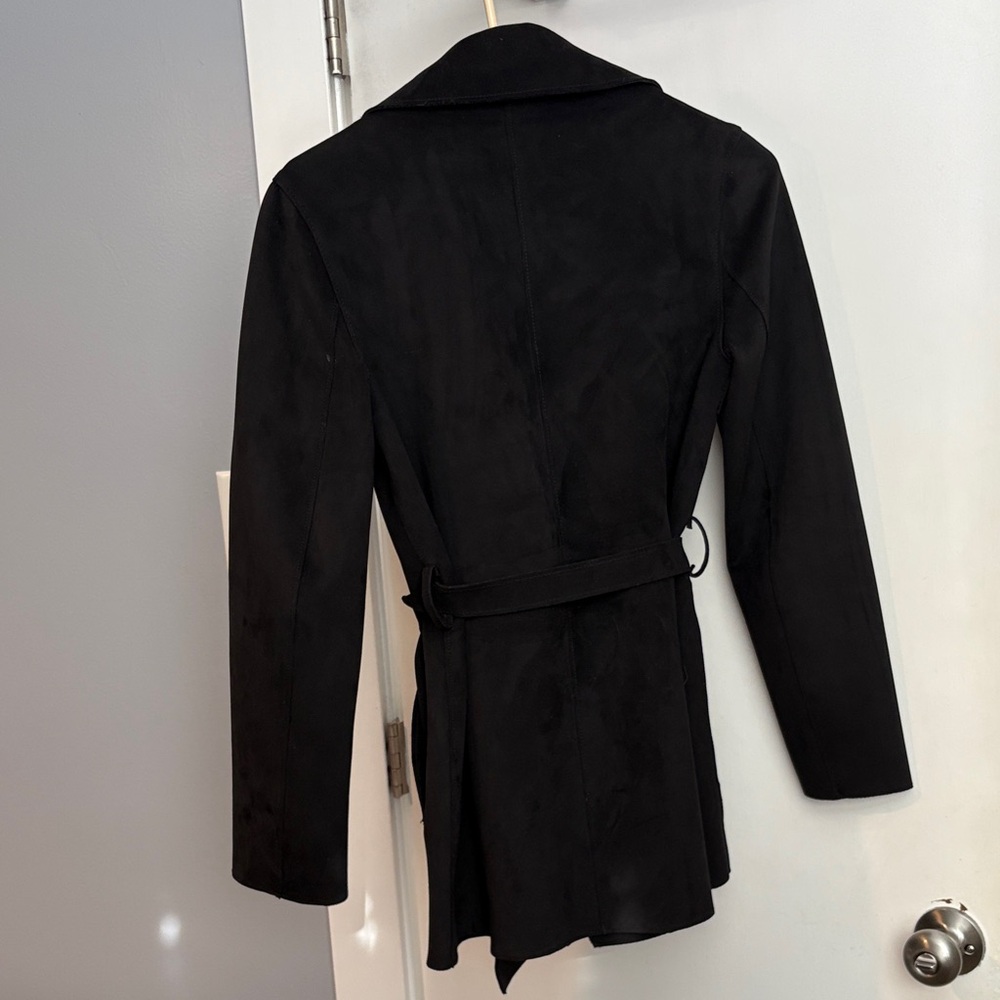 H&M Elegant Black Short Trench Coat - Picture 2 of 9